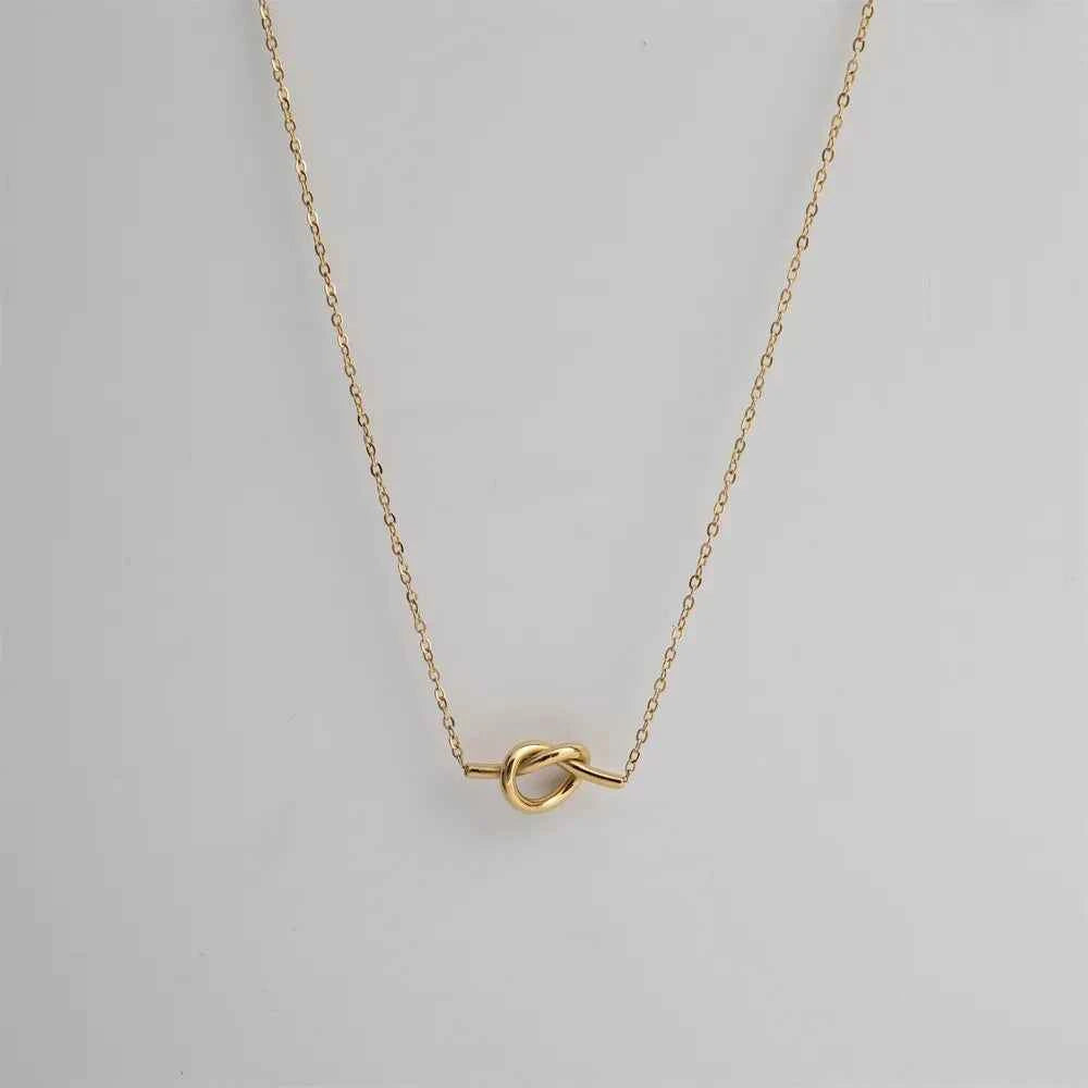 18K Gold-Plated Knotted Necklace