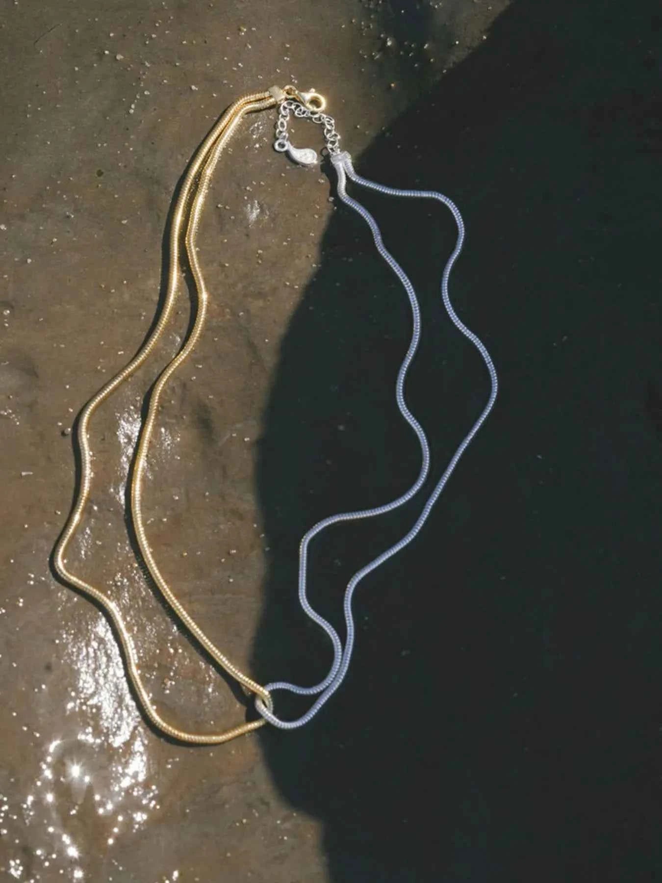 18K Gold-Plated Stainless Steel Two-Tone Necklace