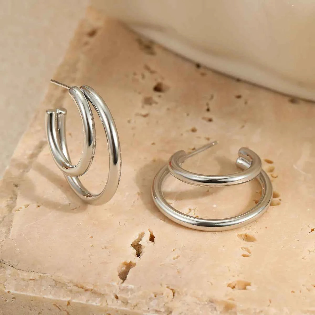 Stainless Steel Hoop Earrings