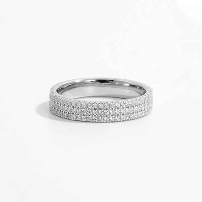 Inlaid Zircon 925 Sterling Silver Ring