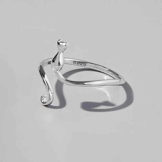 Cat Shape 925 Sterling Silver Ring