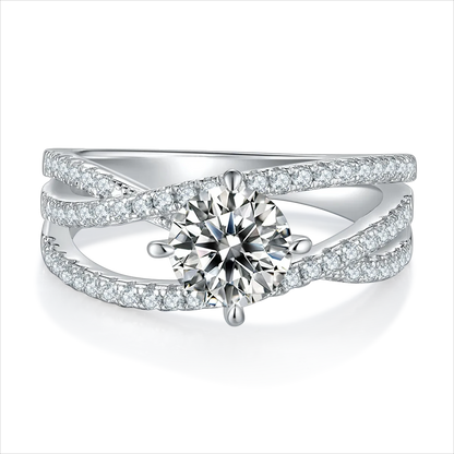 1 Carat Moissanite 925 Sterling Silver Ring