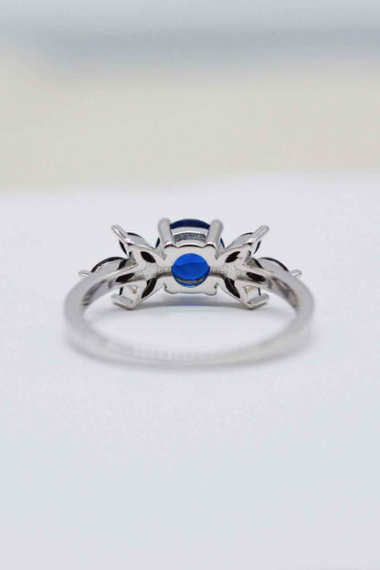 Spinel Zircon Leaf Ring