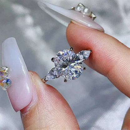 3 Carat Moissanite 925 Sterling Silver Ring