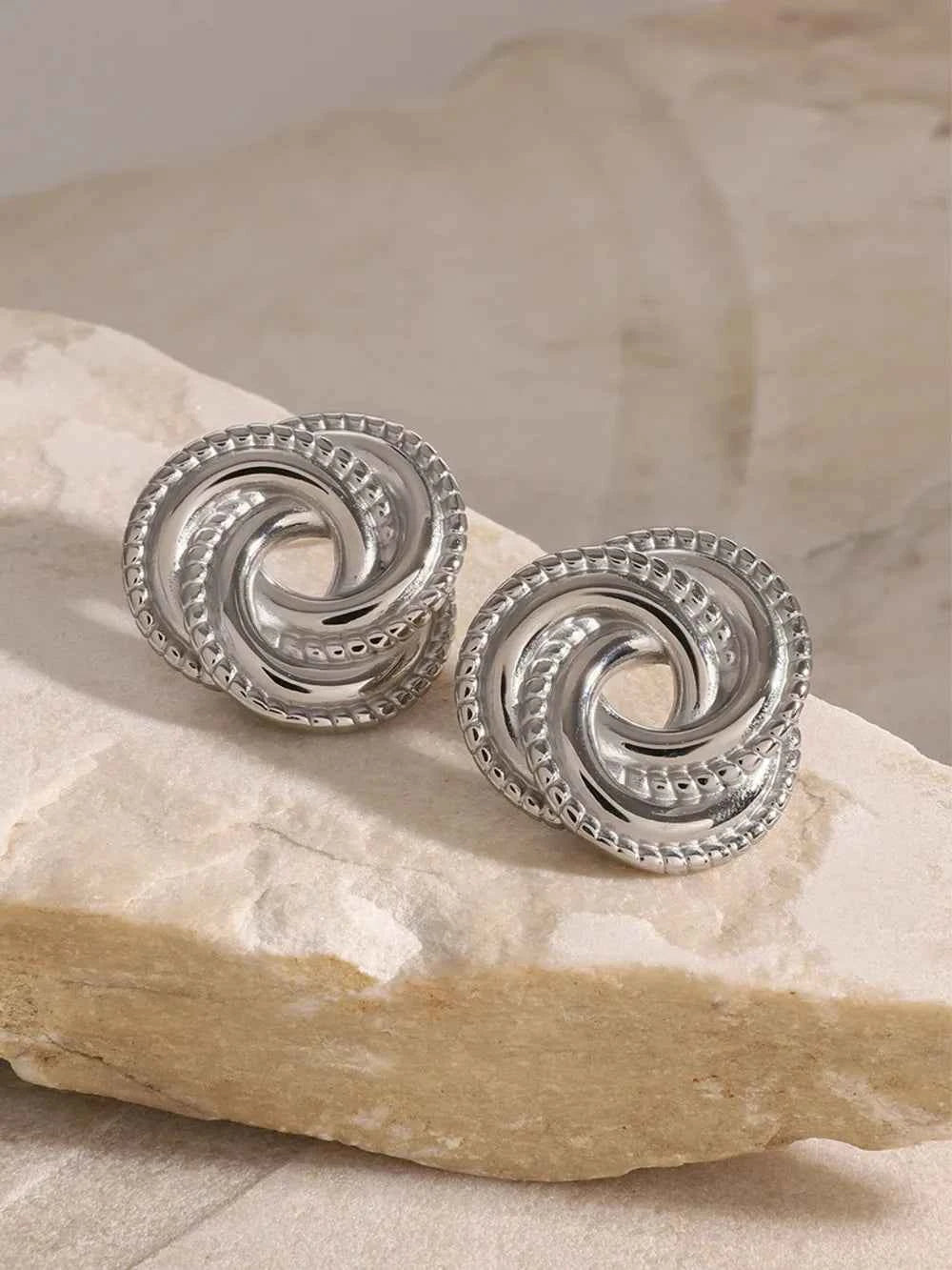 Stainless Steel Volution Stud Earrings