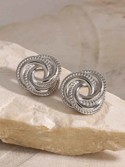 Stainless Steel Volution Stud Earrings