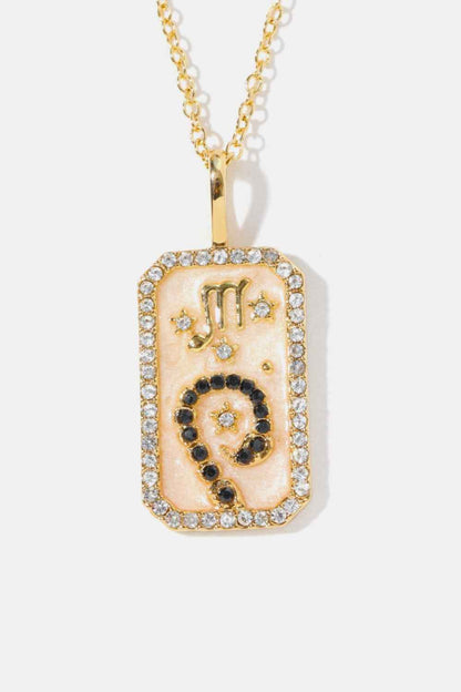 Rhinestone Constellation Pendant Copper Necklace