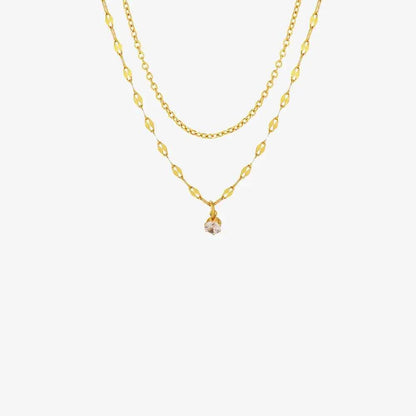 Titanium Steel Double-Layered Necklace