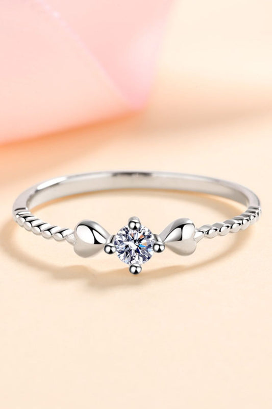 Adored Moissanite Heart 925 Sterling Silver Ring - Mr. Gem & Company