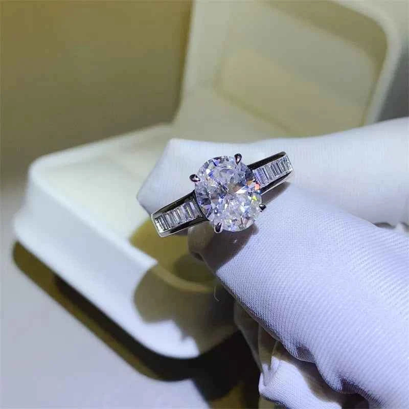 3 Carat Moissanite 925 Sterling Silver Ring