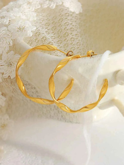 Titanium Steel C-Hoop Earrings