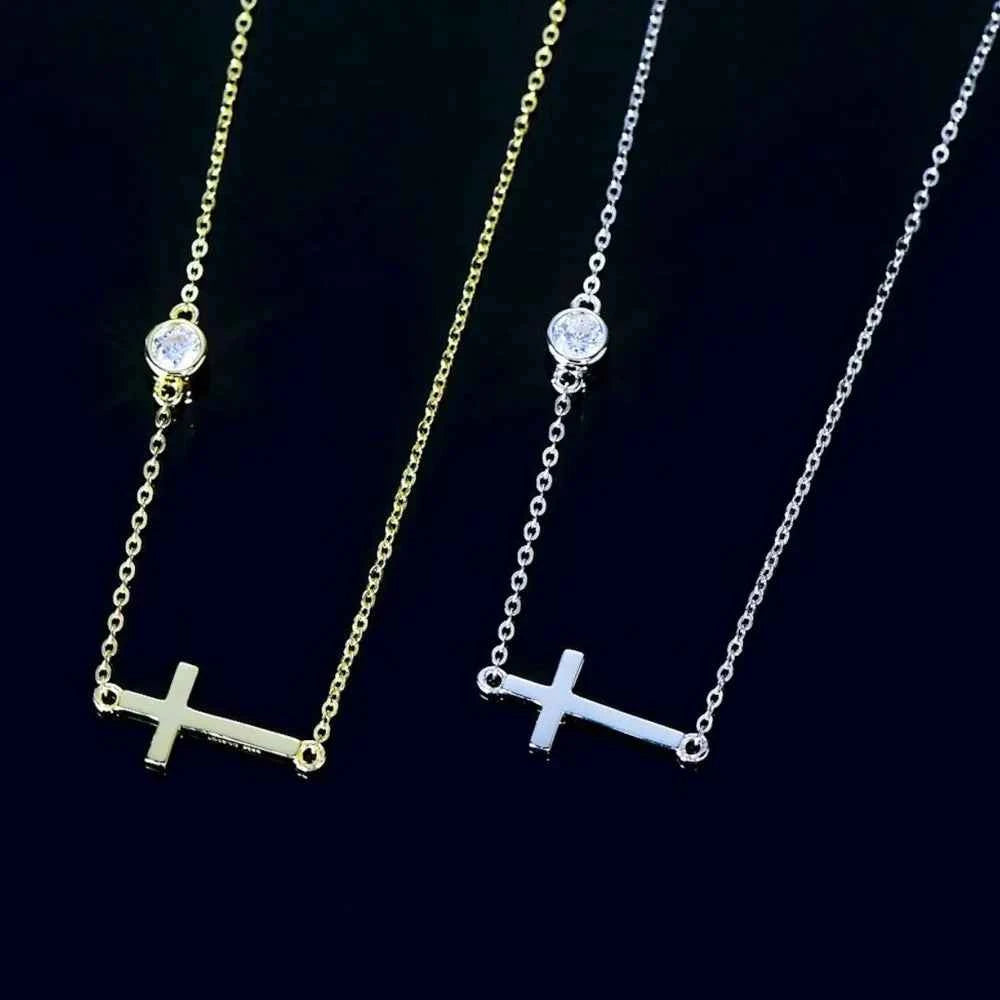 Cross 925 Sterling Silver Moissanite Necklace