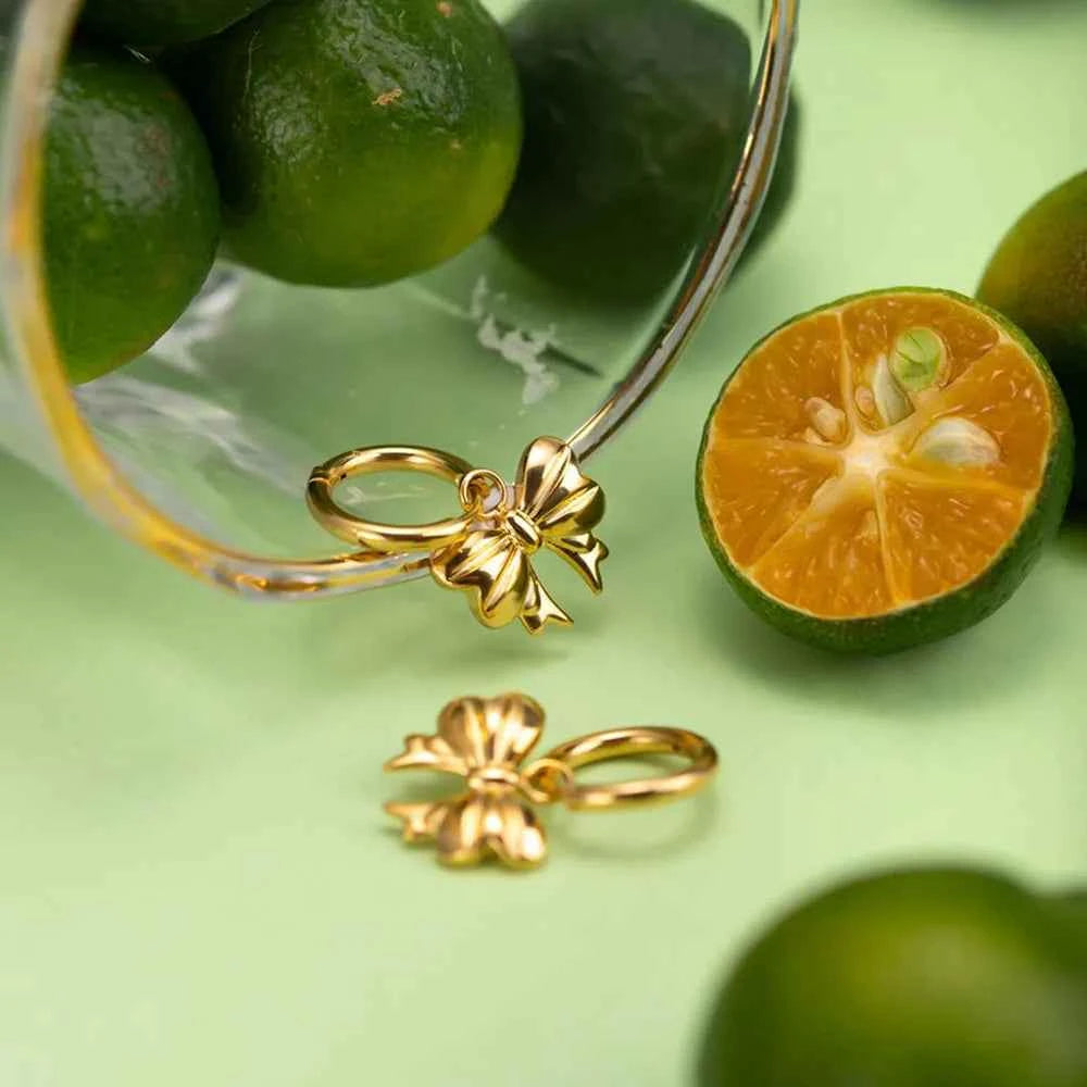 18K Gold-Plated Bow Earrings