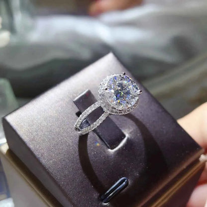 2 Carat 925 Sterling Silver Moissanite Ring