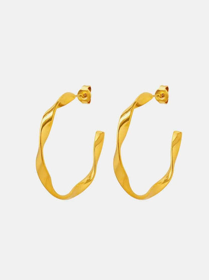 Titanium Steel C-Hoop Earrings