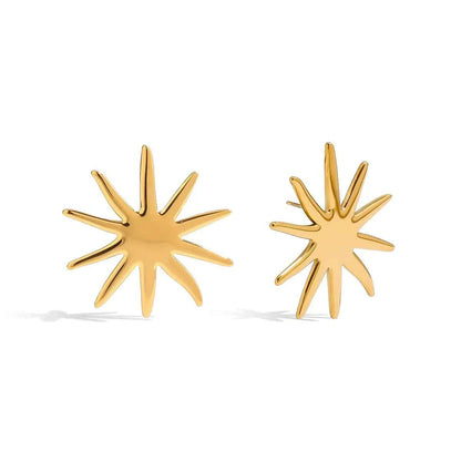18K Gold-Plated Starburst Stud Earrings