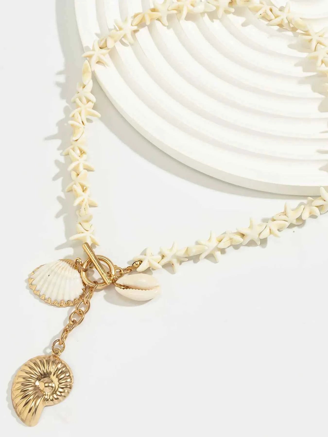 Starfish Shell Pendant Necklace