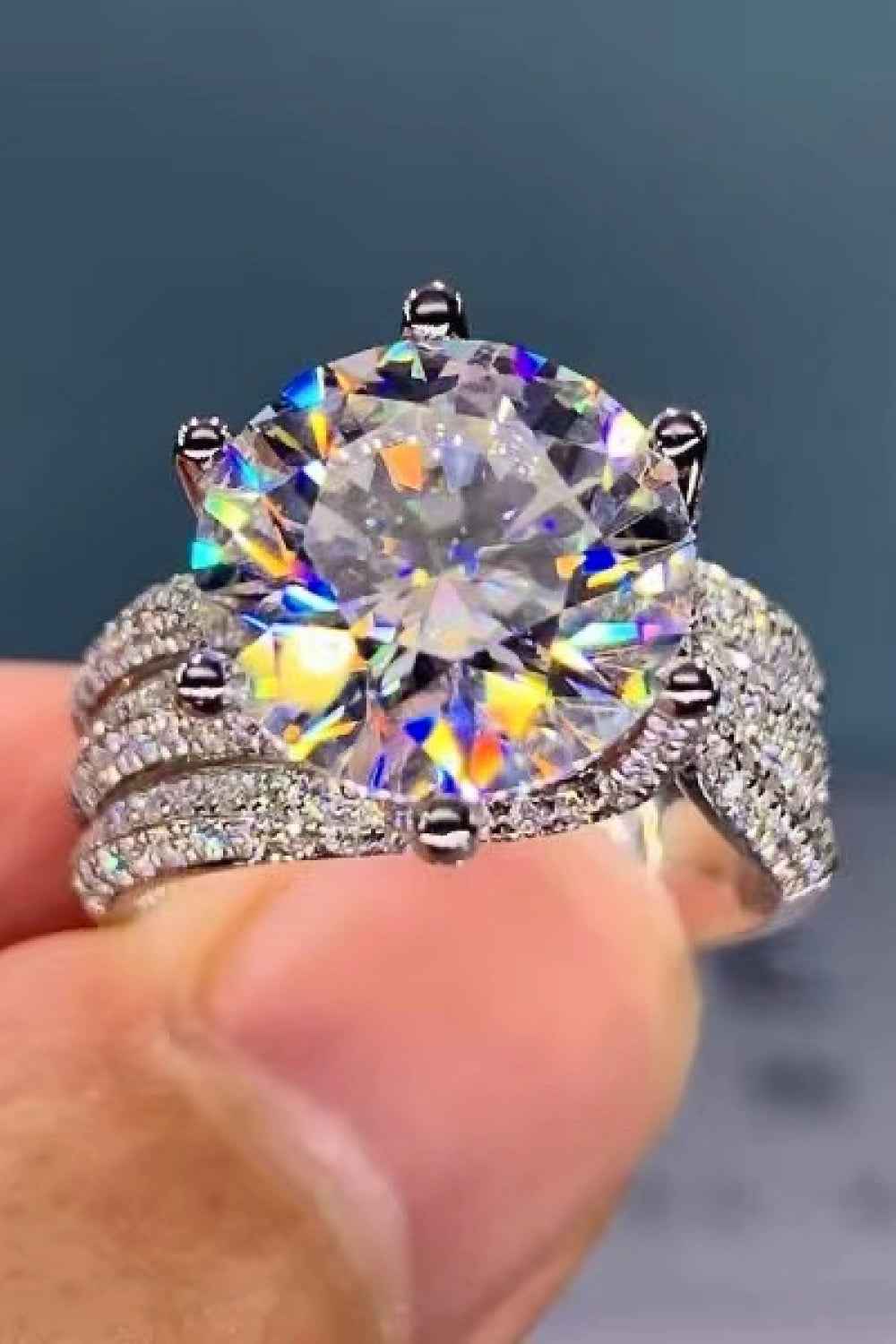 Adored 3 Carat Moissanite Three-Layer Ring