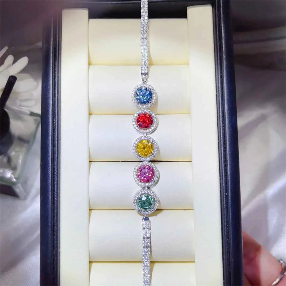 5 Carat 925 Sterling Silver Moissanite Bracelet