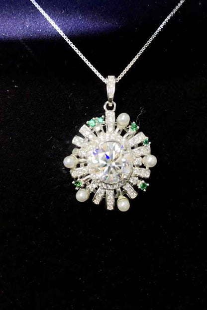 2 Carat Moissanite 925 Sterling Silver Necklace