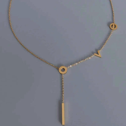 Titanium Steel Letter Necklace