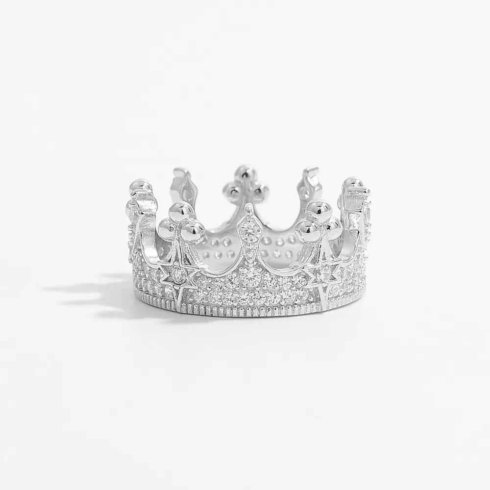 Crown Shape Zircon 925 Sterling Silver Ring