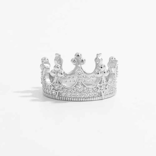 Crown Shape Zircon 925 Sterling Silver Ring