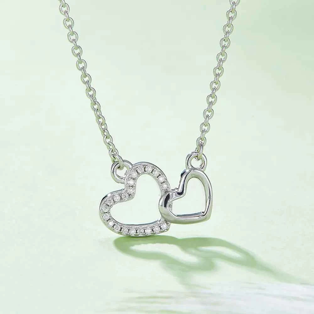 Moissanite 925 Sterling Silver Heart Necklace