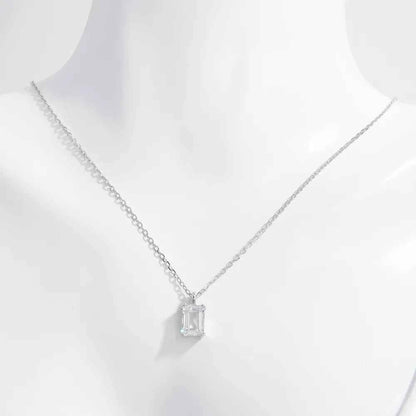 925 Sterling Silver Zircon Pendant Necklace