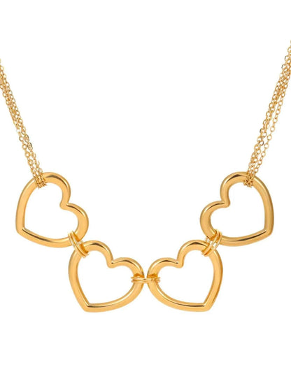 18K Gold-Plated Stainless Steel Heart Necklace