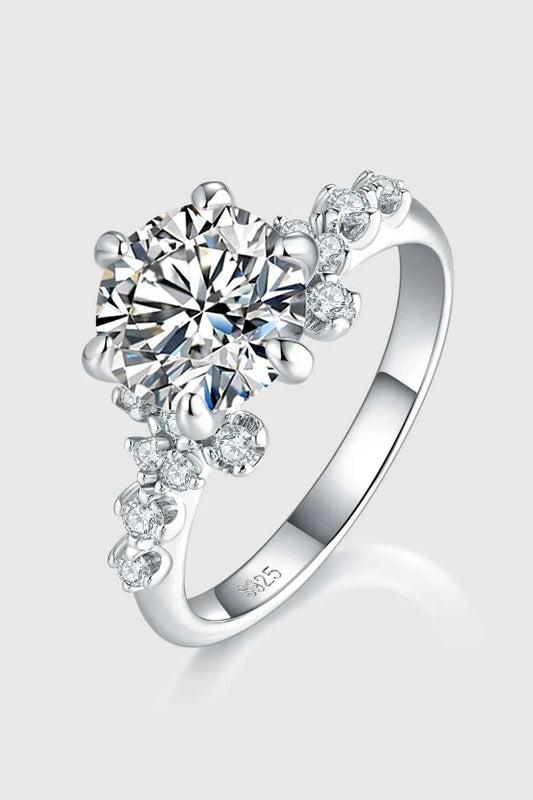 2 Carat Moissanite 925 Sterling Silver Ring