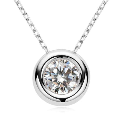 1 Carat Moissanite 925 Sterling Silver Necklace