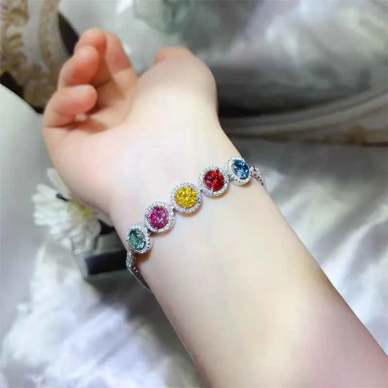 5 Carat 925 Sterling Silver Moissanite Bracelet