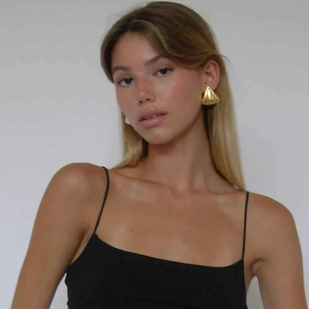 Stainless Steel Seashell Shape Earrings