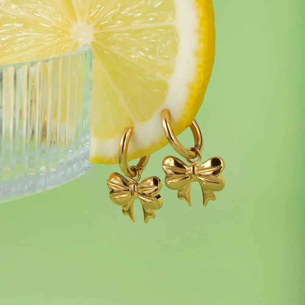 18K Gold-Plated Bow Earrings