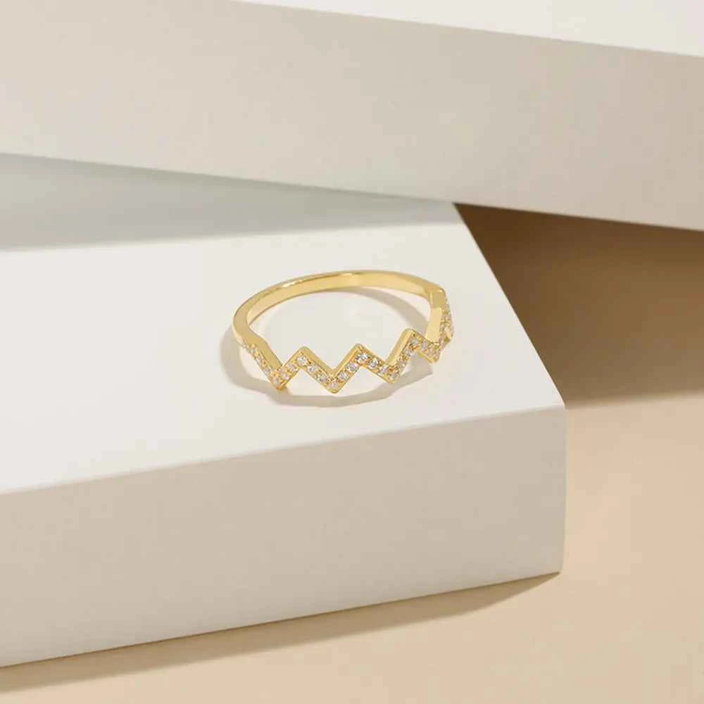 Wave Shape 925 Sterling Silver Ring