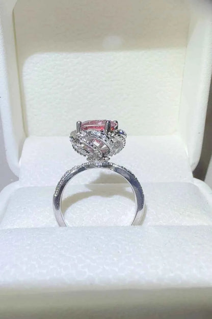 2 Carat Moissanite 925 Sterling Silver Flower Shaper Ring