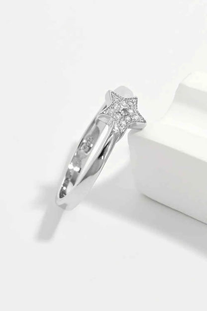 925 Sterling Silver Inland Zircon Star Ring