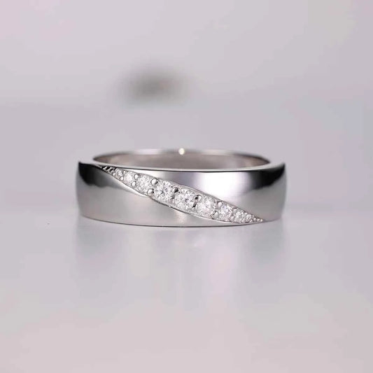 925 Sterling Silver Moissanite Ring