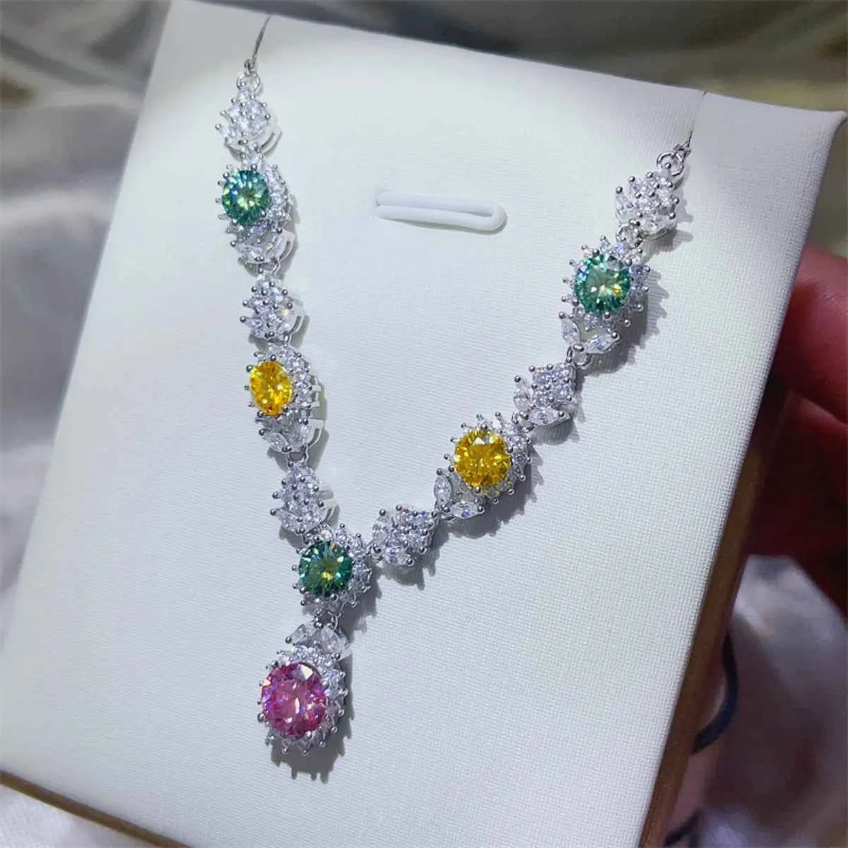 3.5 Carat Moissanite 925 Sterling Silver Necklace