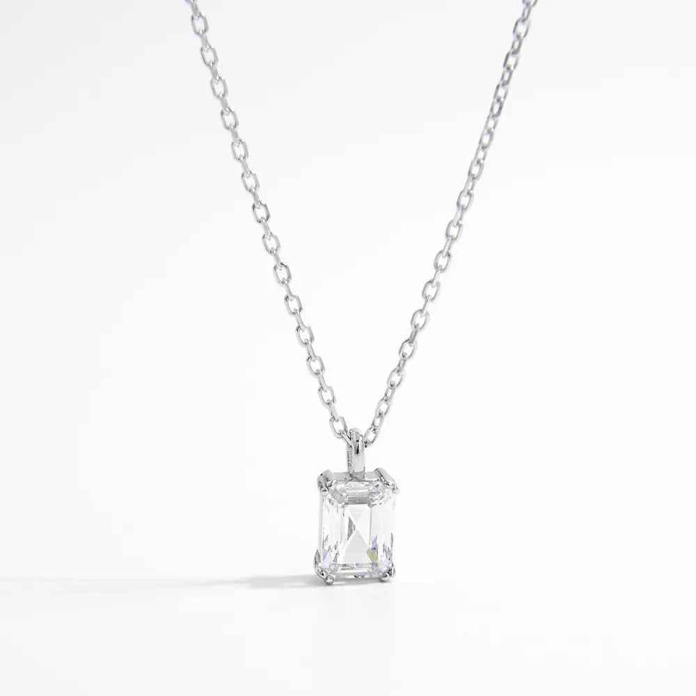 925 Sterling Silver Zircon Pendant Necklace