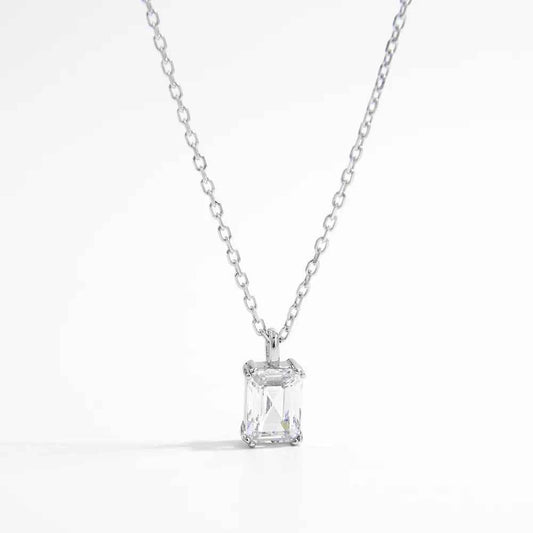 925 Sterling Silver Zircon Pendant Necklace