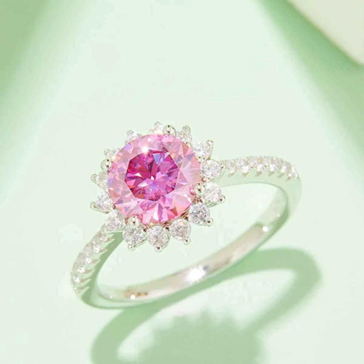 2 Carat Moissanite 925 Sterling Silver Ring