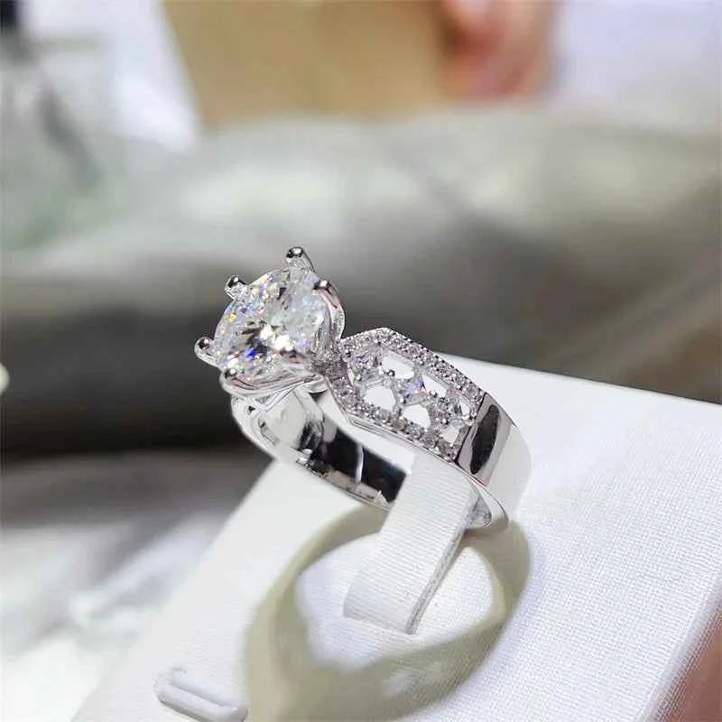 3 Carat 925 Sterling Silver Moissanite Ring