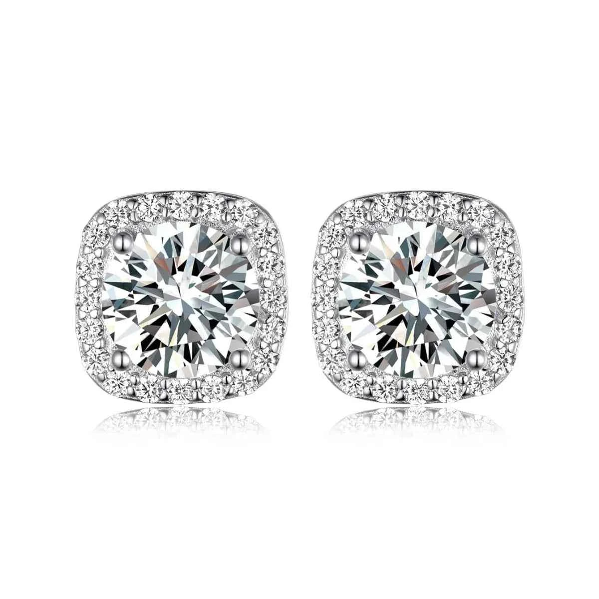 2.4 Carat Moissanite Stud Earrings