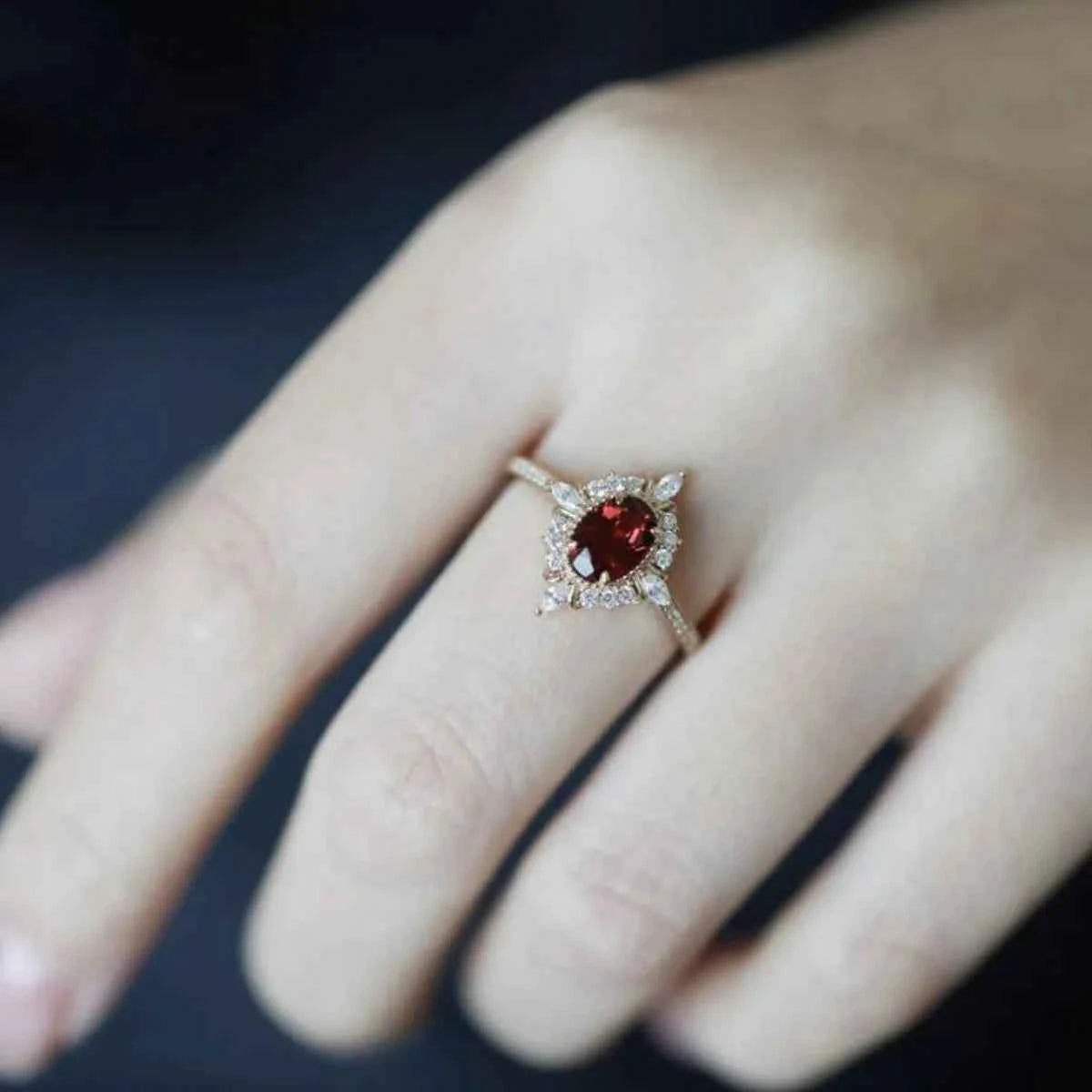 925 Sterling Silver Zircon Ring