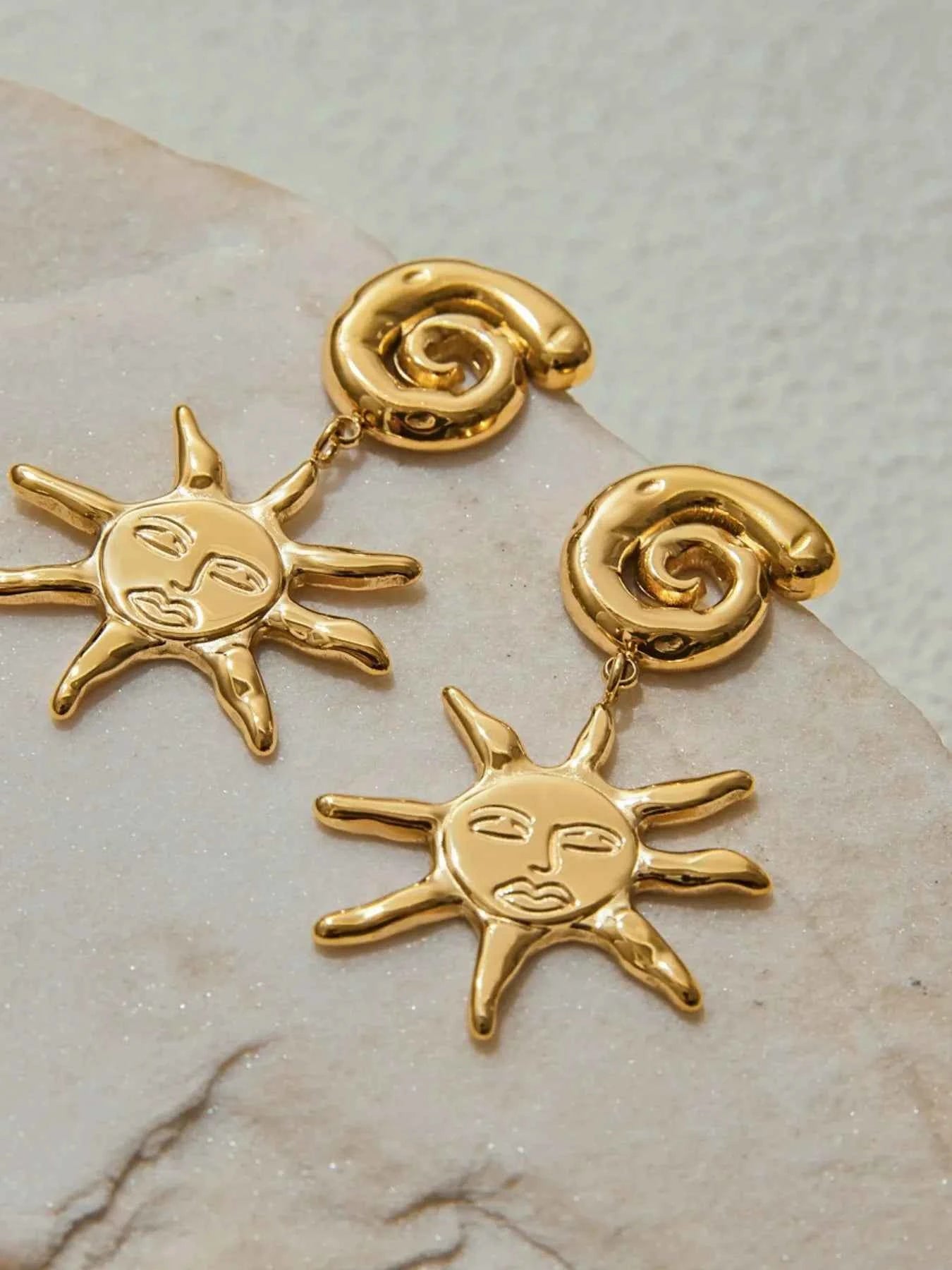 18K Gold-Plated Sun Drop Earrings