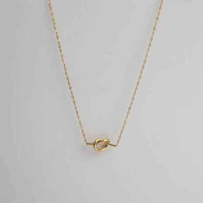 18K Gold-Plated Knotted Necklace