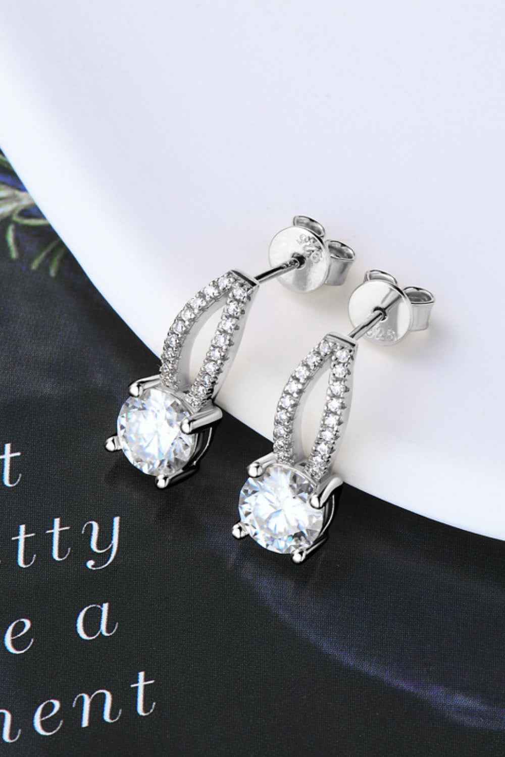 1 Carat Moissanite 925 Sterling Silver Earrings