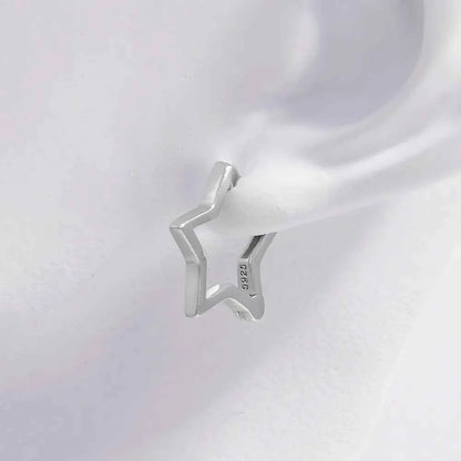 925 Sterling Silver Star Earrings